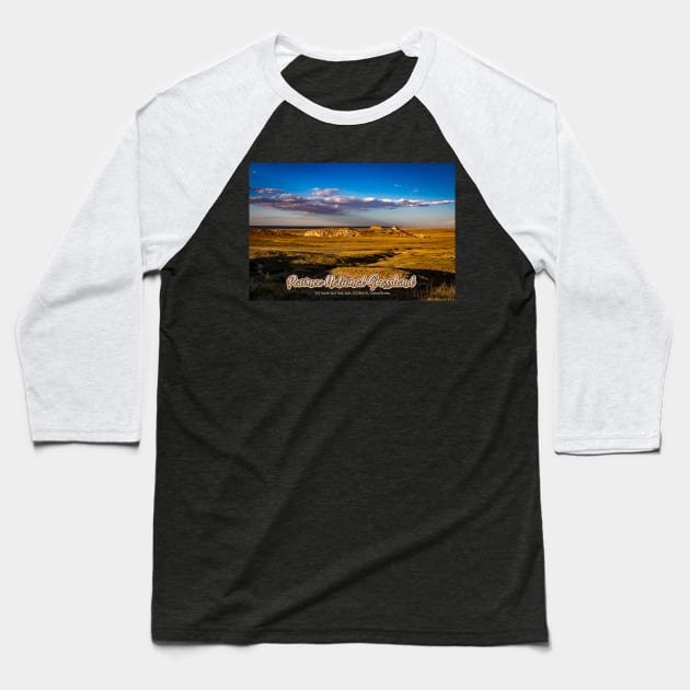 Sunset on the Pawnee Buttes at Pawnee National Grassland Colorado Baseball T-Shirt by Gestalt Imagery